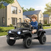 24V Ride On Car for Kids with Parent Remote Control and Music-Black