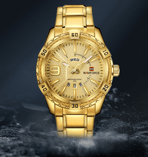 Men's  Luxury Stainless steal Waterproof Watch With Day And Date Display Unique Design Perfect Gift In Modern Metal Men  Wrist Watch Design