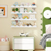 24 Inch Kids Bookshelf Set of 4 Wall-Mounted Picture Ledge Shelf-White