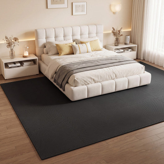 24 Pack Non-Slip Protective Interlocking EVA Foam Floor Tiles-Black