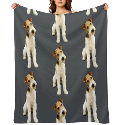 Wire Fox Terrier Head Tilt Eco-conscious Throw Blanket
