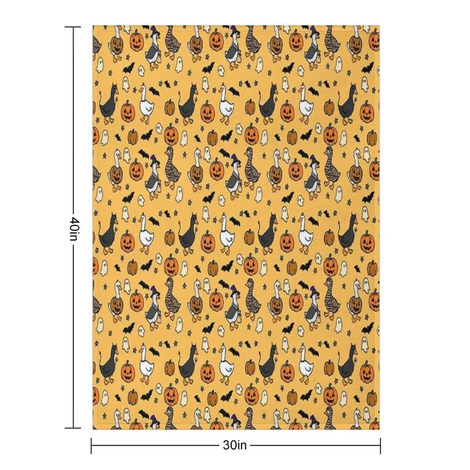 Silly Halloween Geese Throw Blanket