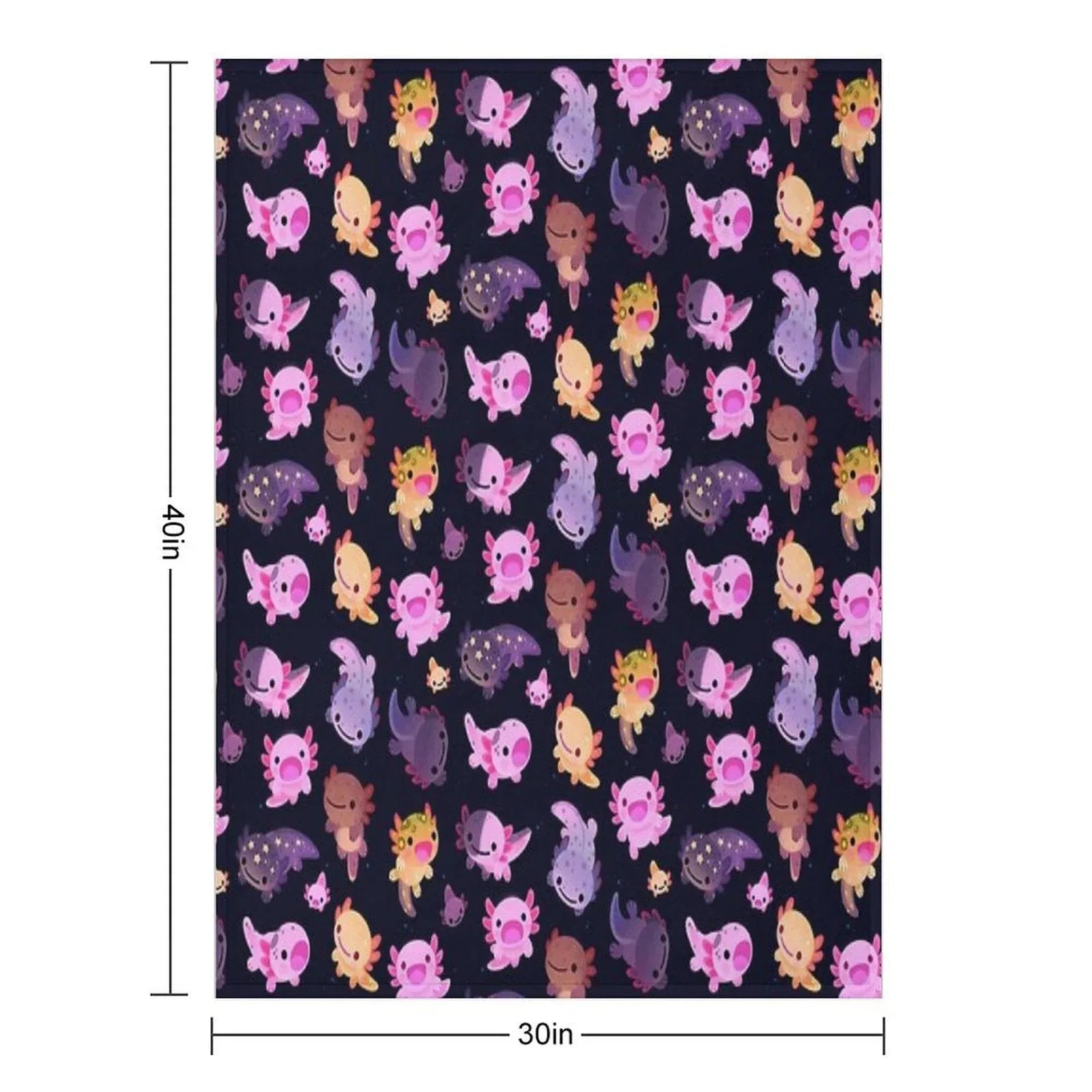 Happy Axolotl Throw Blanket