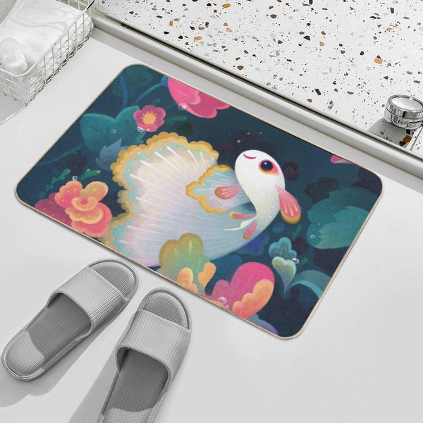 Flower Guppy Bath Mat