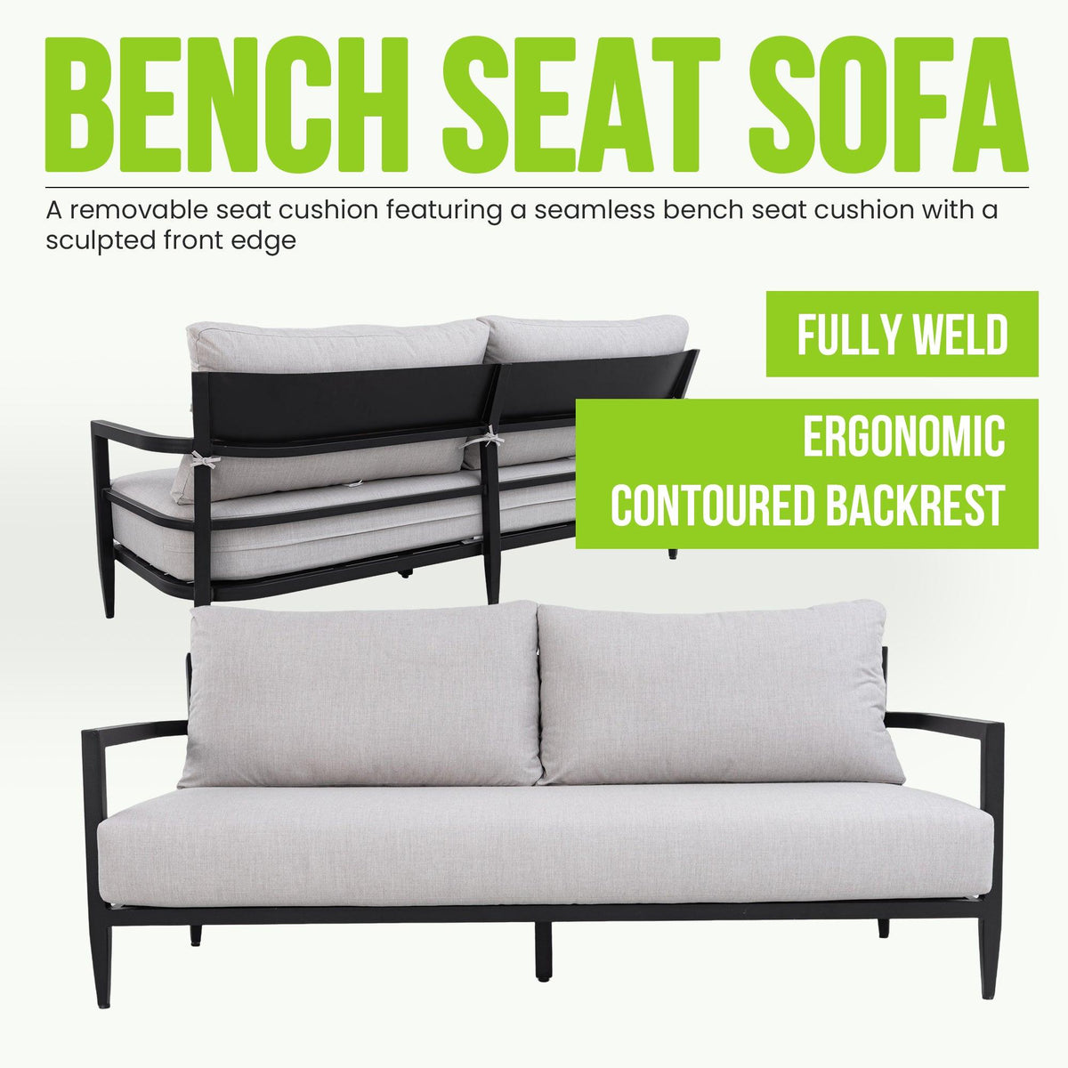 6PC Outdoor Conversation Set with Swivel Chairs & Sofa