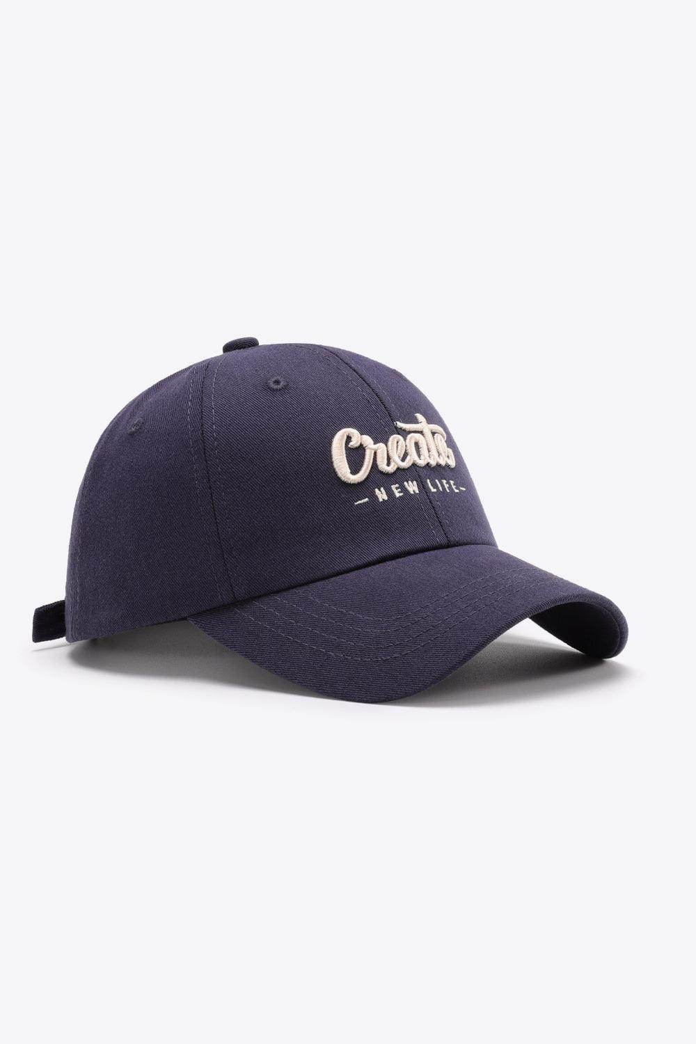 CREATE NEW LIFE Adjustable Cotton Baseball Cap for All Sizes