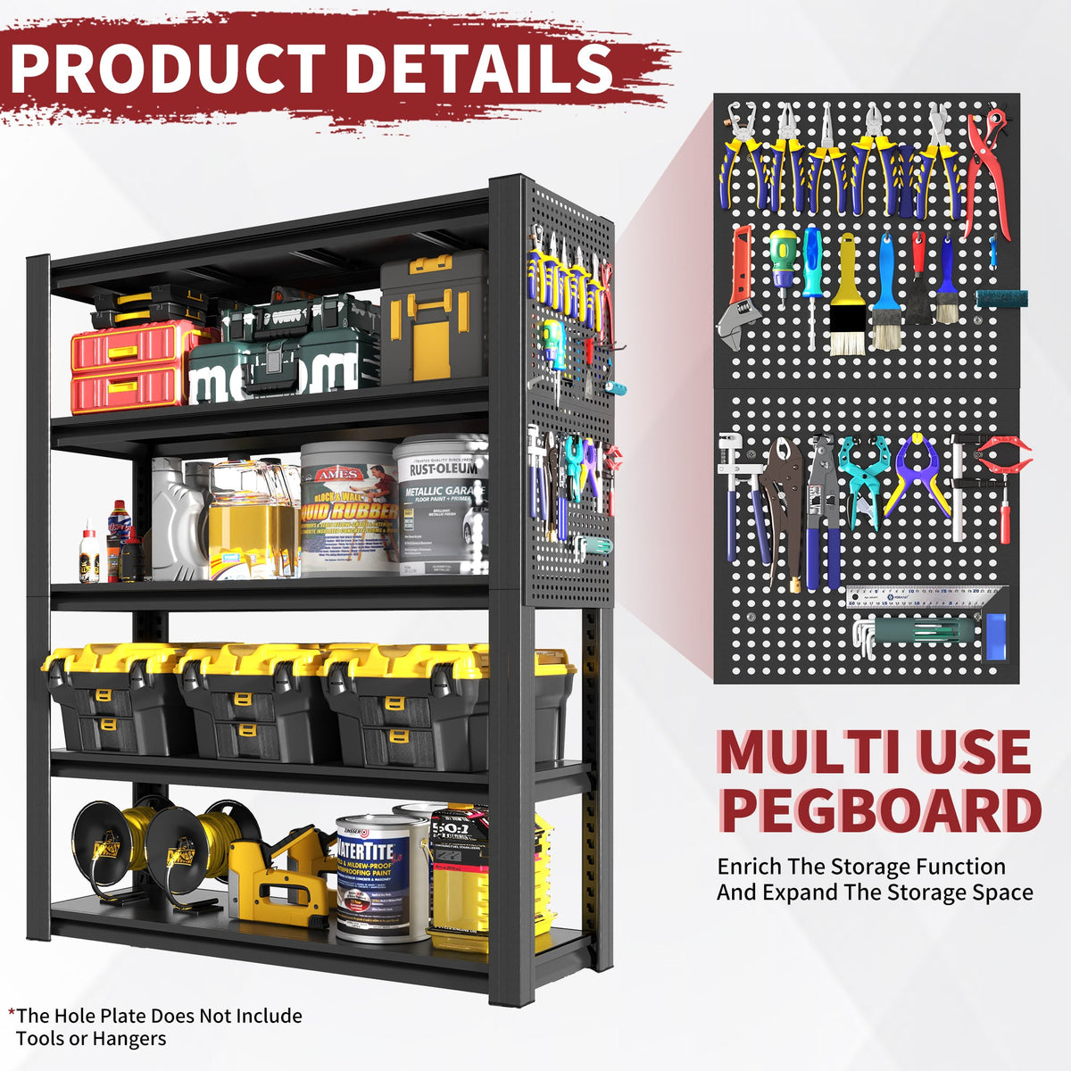 Adjustable Heavy-Duty Metal Shelving Unit – 78
