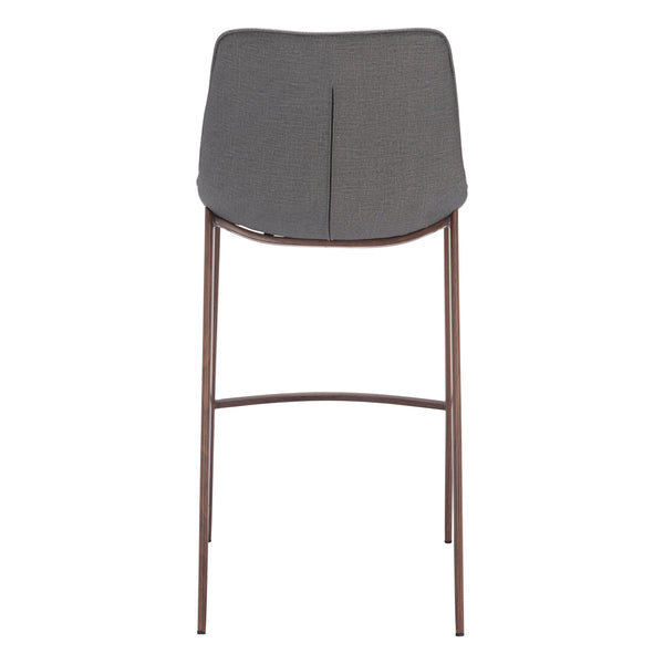 Magnus Barstool (Set of 2) Slate Gray & Walnut