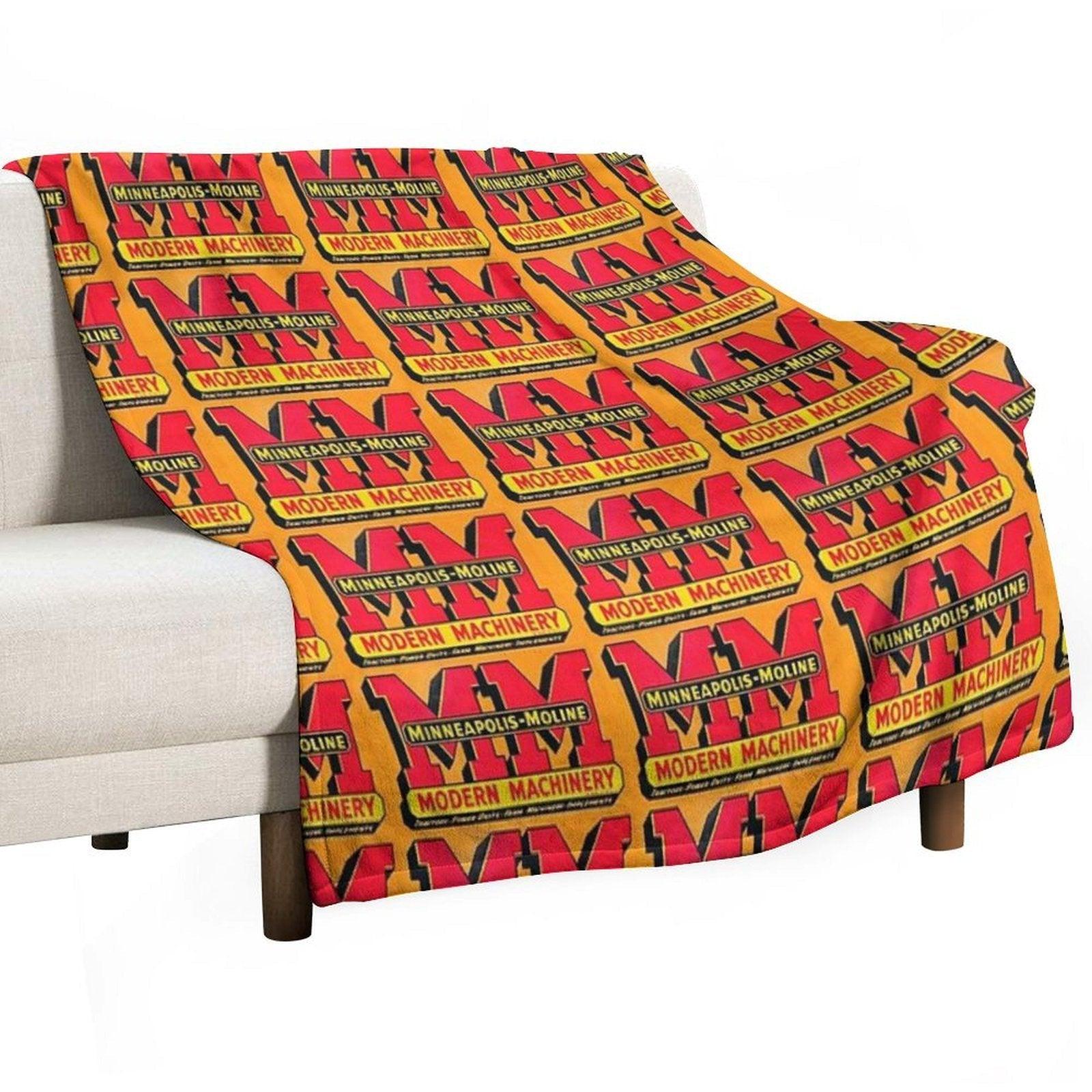 Minneapolis Moline Modern Machinery Throw Blanket