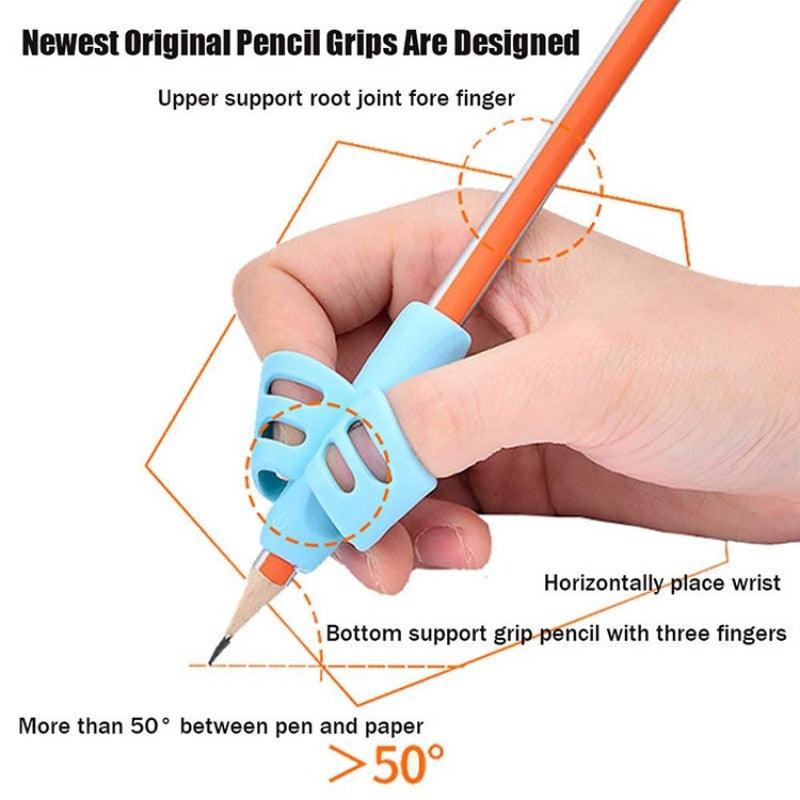 2/4Pcs Children Writing Pencil Pen Holder Student Learning Practice Silicone Pencil Grips for Kid Handwriting Posture Correction Children Pencil Holder Pen Writing Aid Grip Posture Correction Tool Writing Aid to Improve Handwriting for Kids