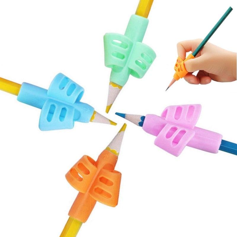 2/4Pcs Children Writing Pencil Pen Holder Student Learning Practice Silicone Pencil Grips for Kid Handwriting Posture Correction Children Pencil Holder Pen Writing Aid Grip Posture Correction Tool Writing Aid to Improve Handwriting for Kids