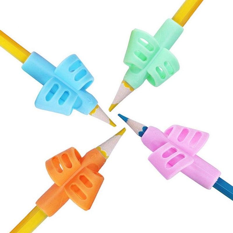 2/4Pcs Children Writing Pencil Pen Holder Student Learning Practice Silicone Pencil Grips for Kid Handwriting Posture Correction Children Pencil Holder Pen Writing Aid Grip Posture Correction Tool Writing Aid to Improve Handwriting for Kids