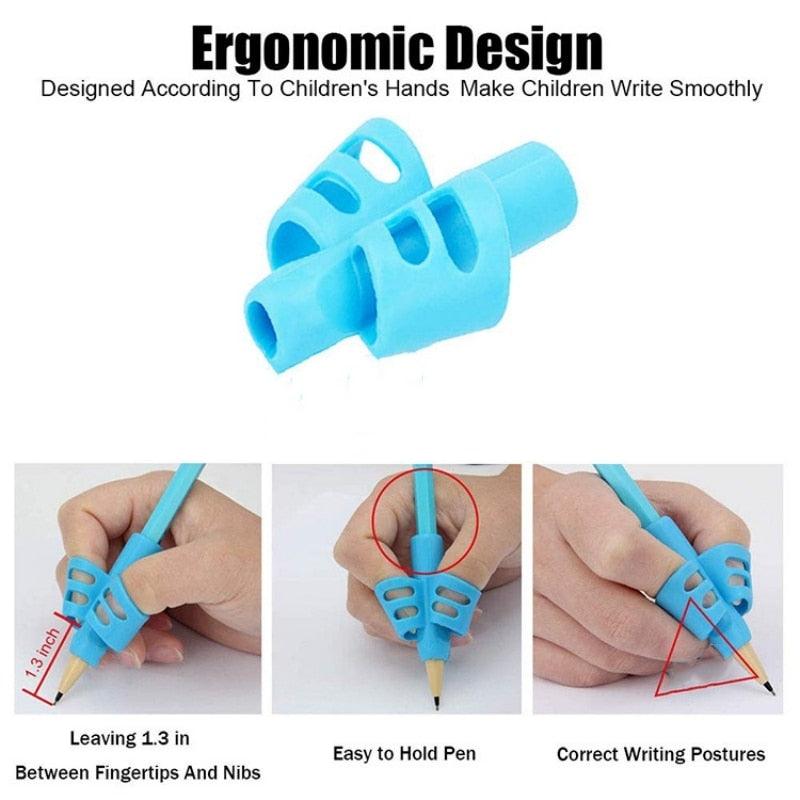 2/4Pcs Children Writing Pencil Pen Holder Student Learning Practice Silicone Pencil Grips for Kid Handwriting Posture Correction Children Pencil Holder Pen Writing Aid Grip Posture Correction Tool Writing Aid to Improve Handwriting for Kids