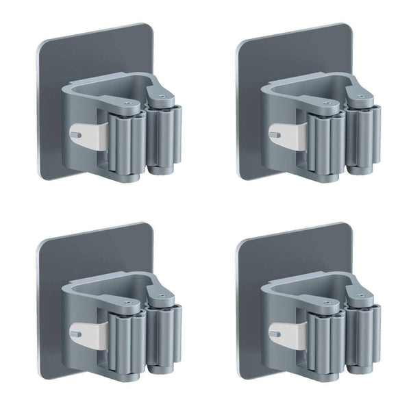 2/4PCS Home Storage Rack Bathroom Suction Hanging Pipe Traceless Hooks Wall Mounted Mop Organizer Holder Waterproof Broom Hanger Storage Rack Bathroom Suction Hanging Pipe Traceless Hooks Wall Mounted Mop Organizer Holder