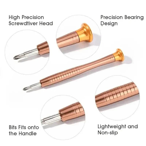 25-Piece Set: Precision Tool Repair Kit with Leather Case