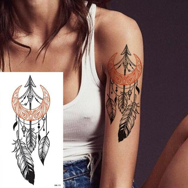 25 Sheets Flower Rose Luxury Tattoos Waterproof Temporary Sticker 3D Rose Flower Tattoos Body Art Arm Fake Tatoo For Womens