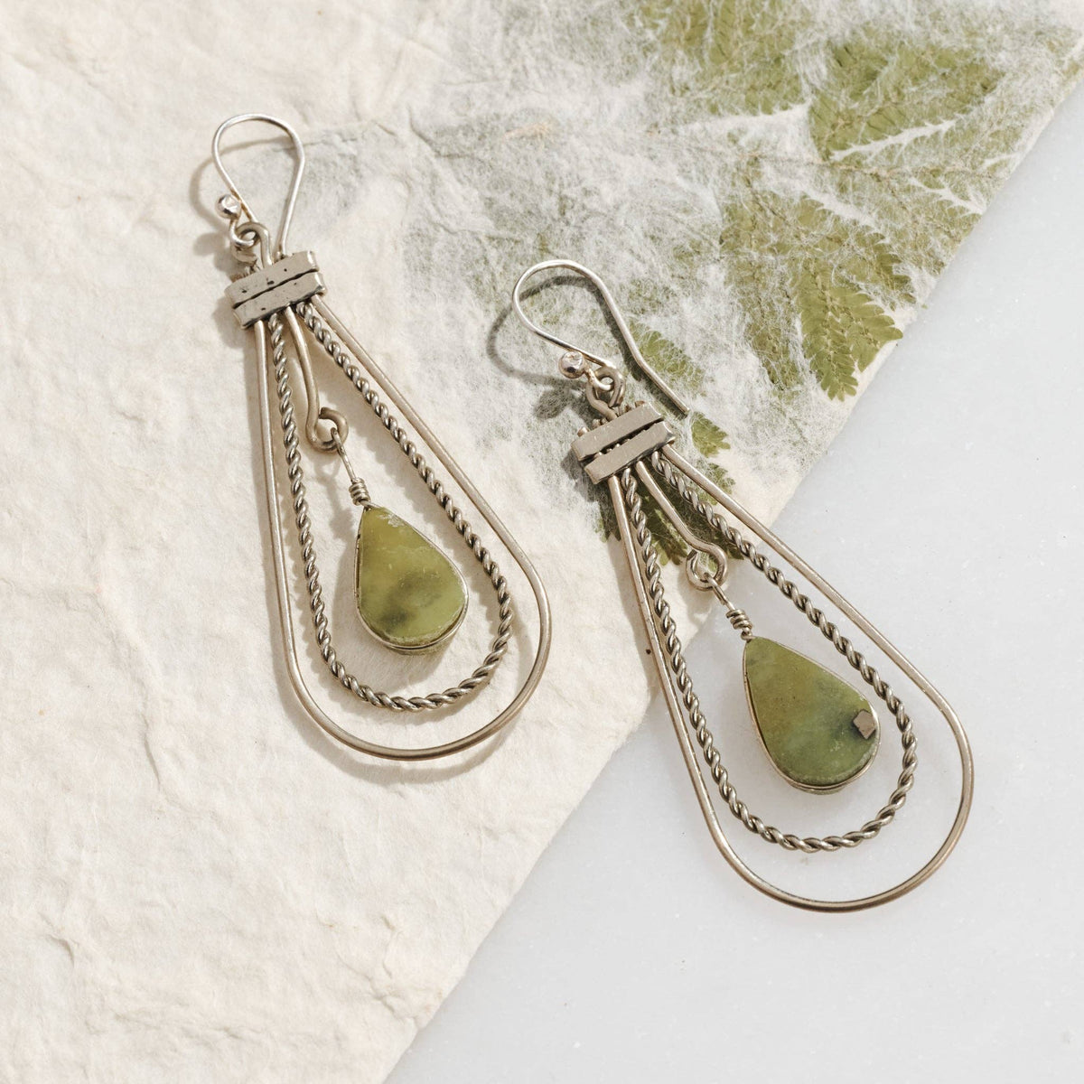 Ayni Serpentine Stone Earrings