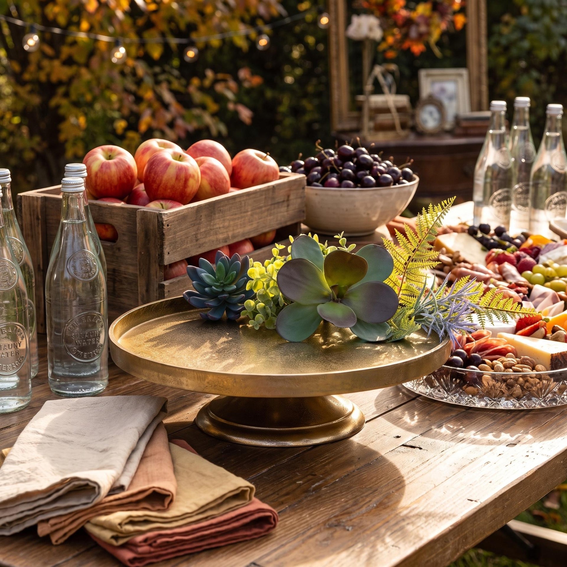 Round Pedestal Stand Trays