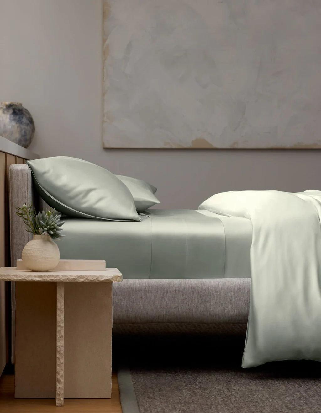 Luxurious Bamboo Sheets with matching pillows by Cozy Earth