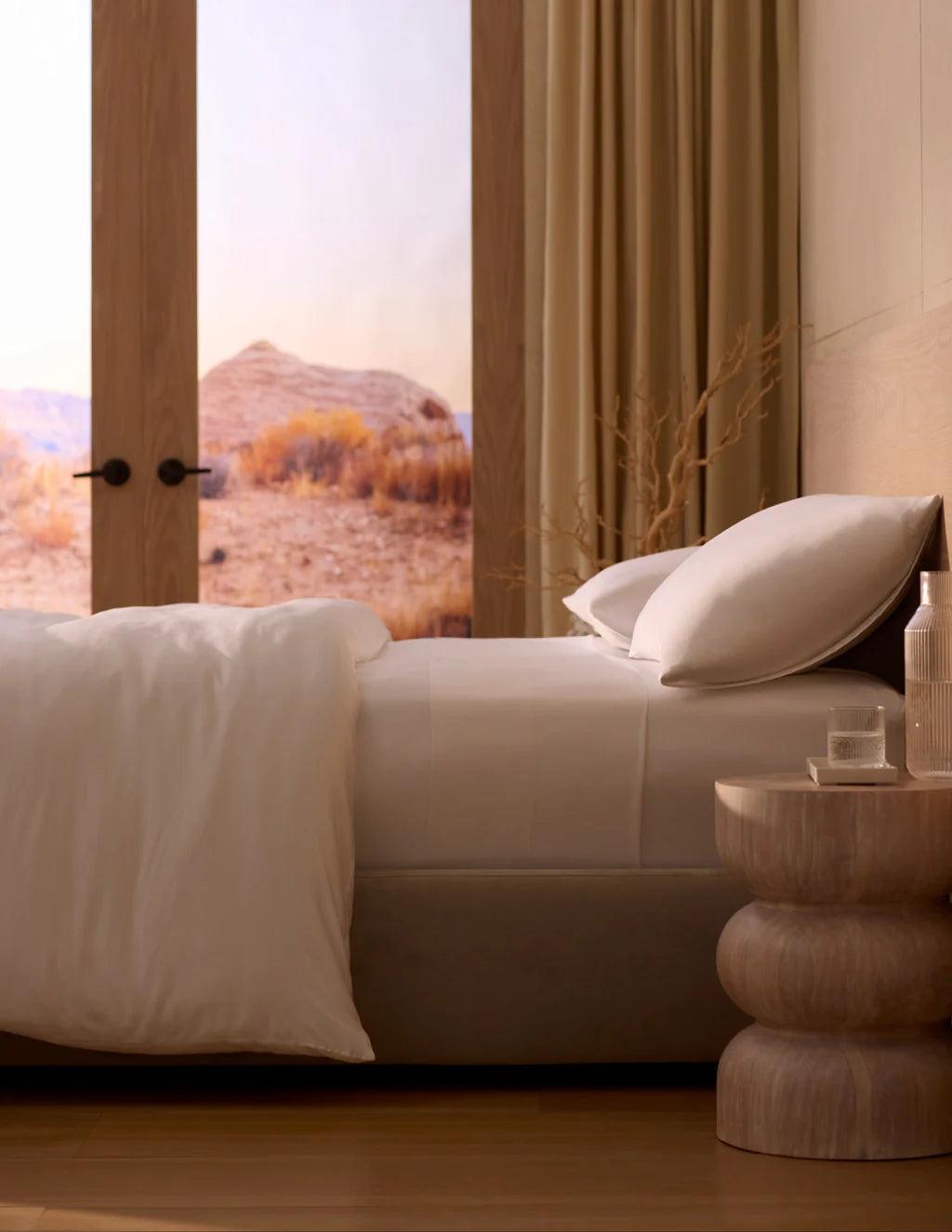 Luxurious Bamboo Sheets with matching pillows by Cozy Earth