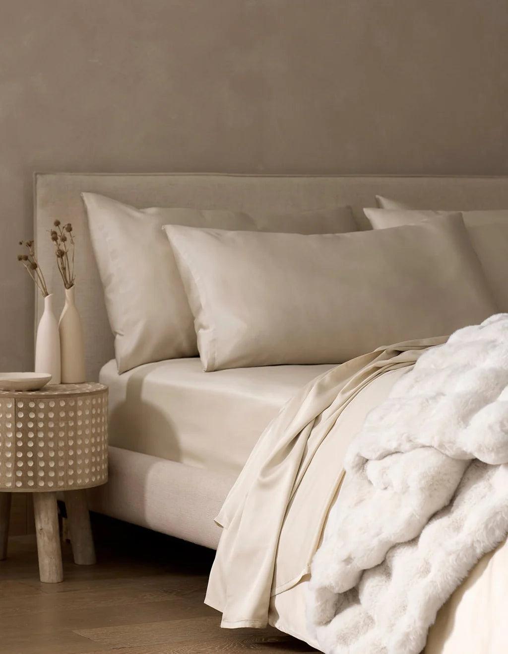 Luxurious Bamboo Sheets with matching pillows by Cozy Earth