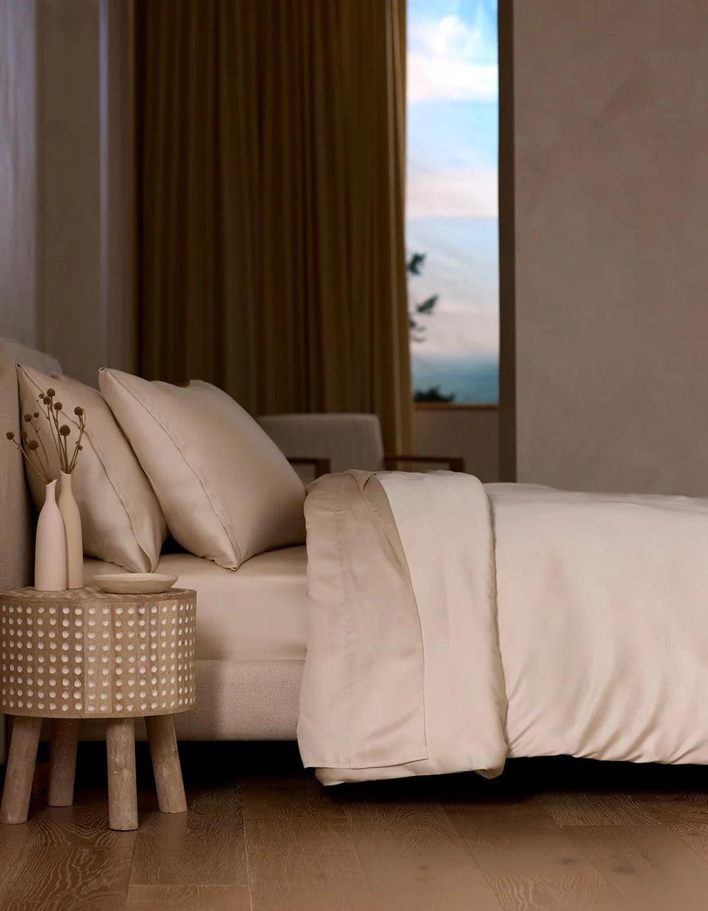 Luxurious Bamboo Sheets with matching pillows by Cozy Earth