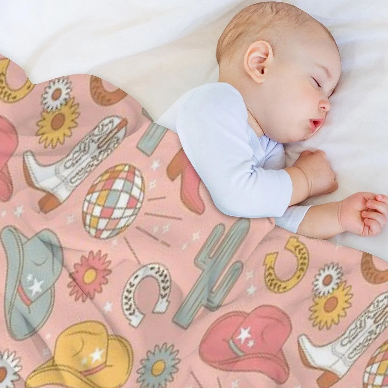 Disco Cowgirl Throw Blanket