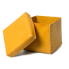 Multi Utility Leather Storage Box - Yellow Set of 3