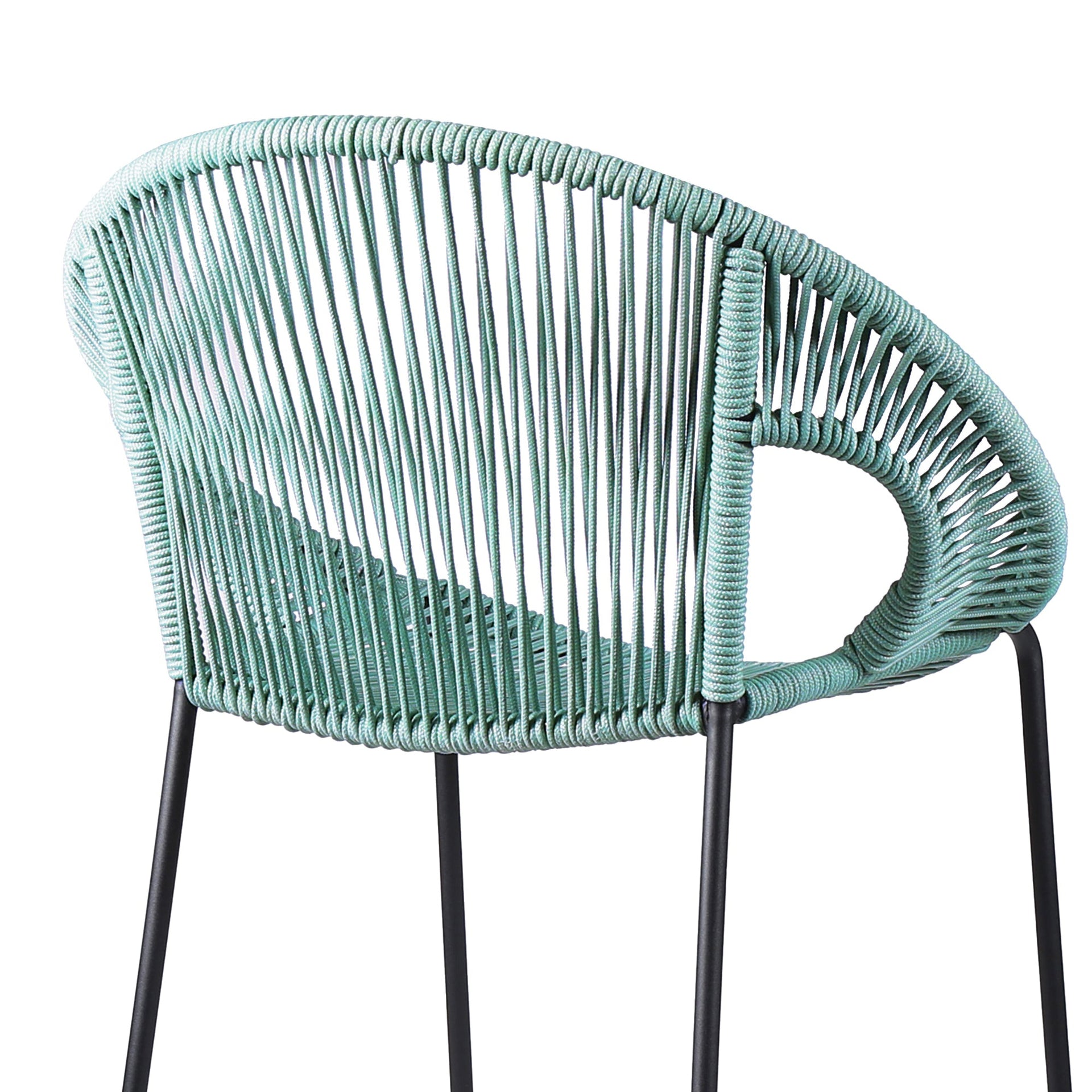 Acapulco 30' Indoor Outdoor Steel Bar Stool with Wasabi Rope