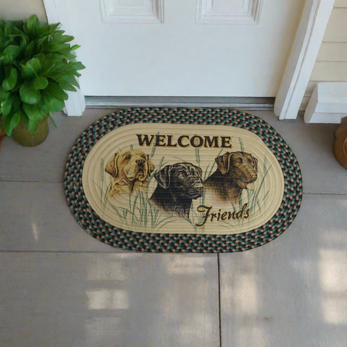 Braided Rug 26-inch Oval-Labs