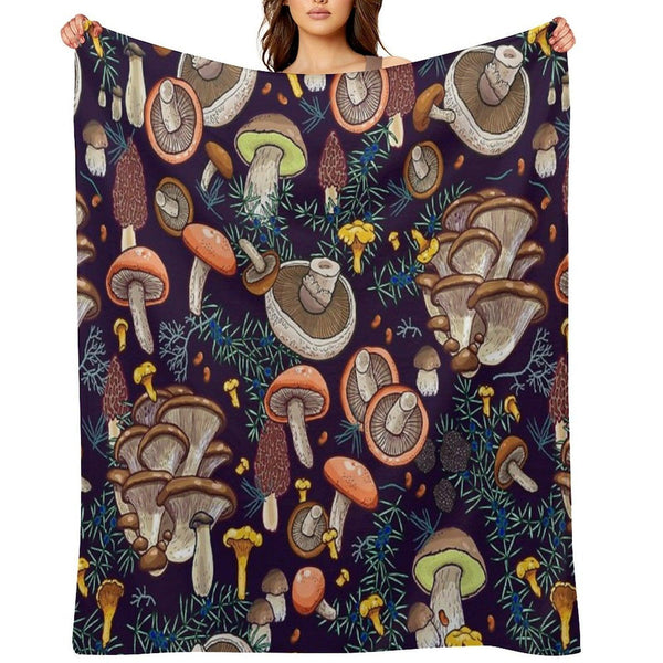 Dark Dream Forest Throw Blanket