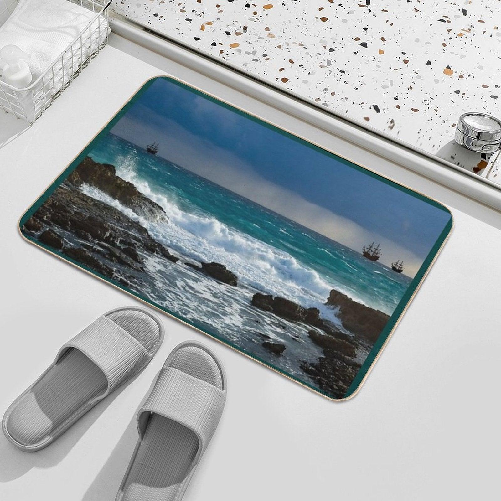 OCEAN WAVES Bath Mat