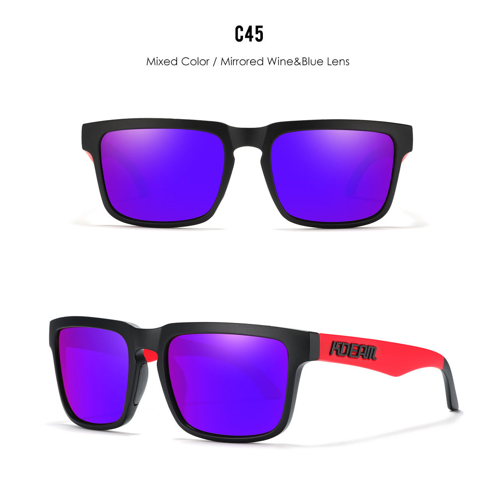 Classic polarized sunglasses for men and women ultra light driving glasses colorful real film sunglasses