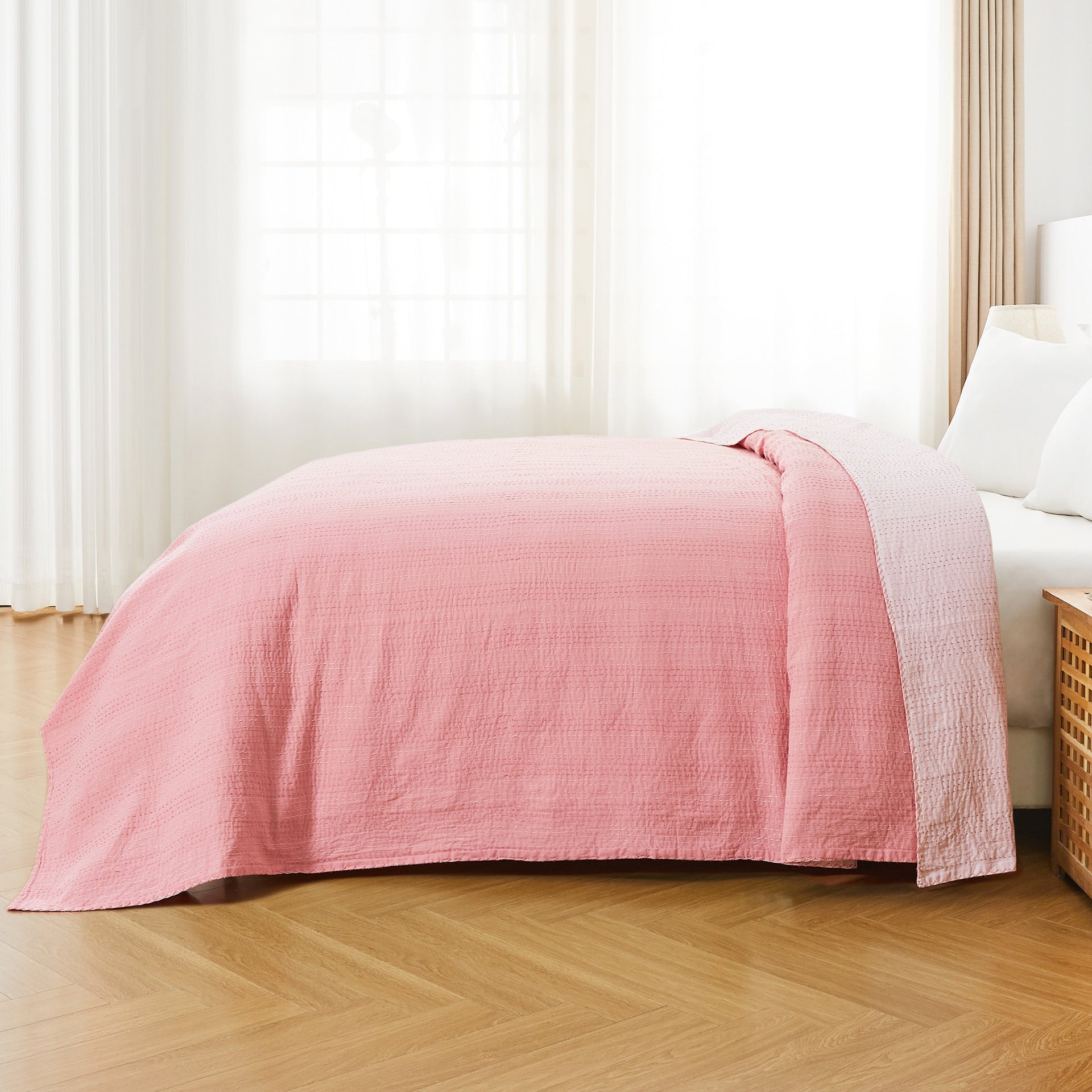 Hand Stitched Reversible Kantha Coverlets