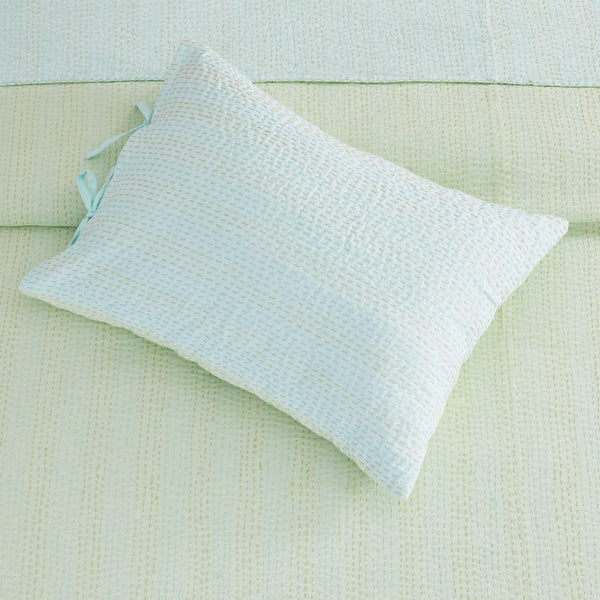 Hand Stitched Reversible Kantha Pillow Sham Pairs