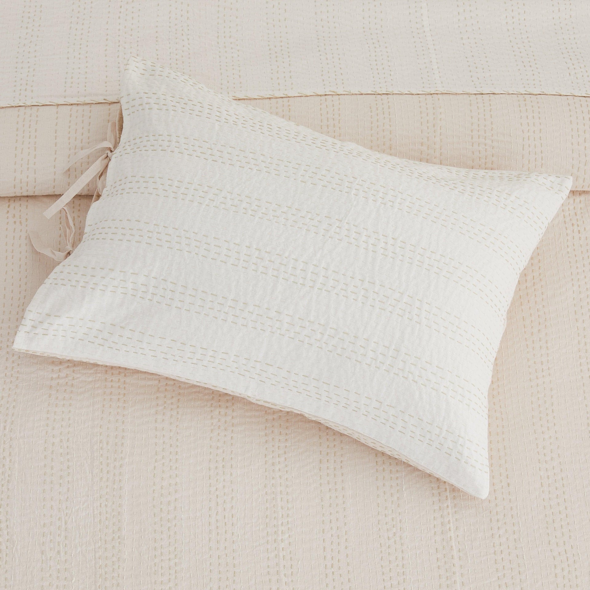 Hand Stitched Reversible Kantha Pillow Sham Pairs