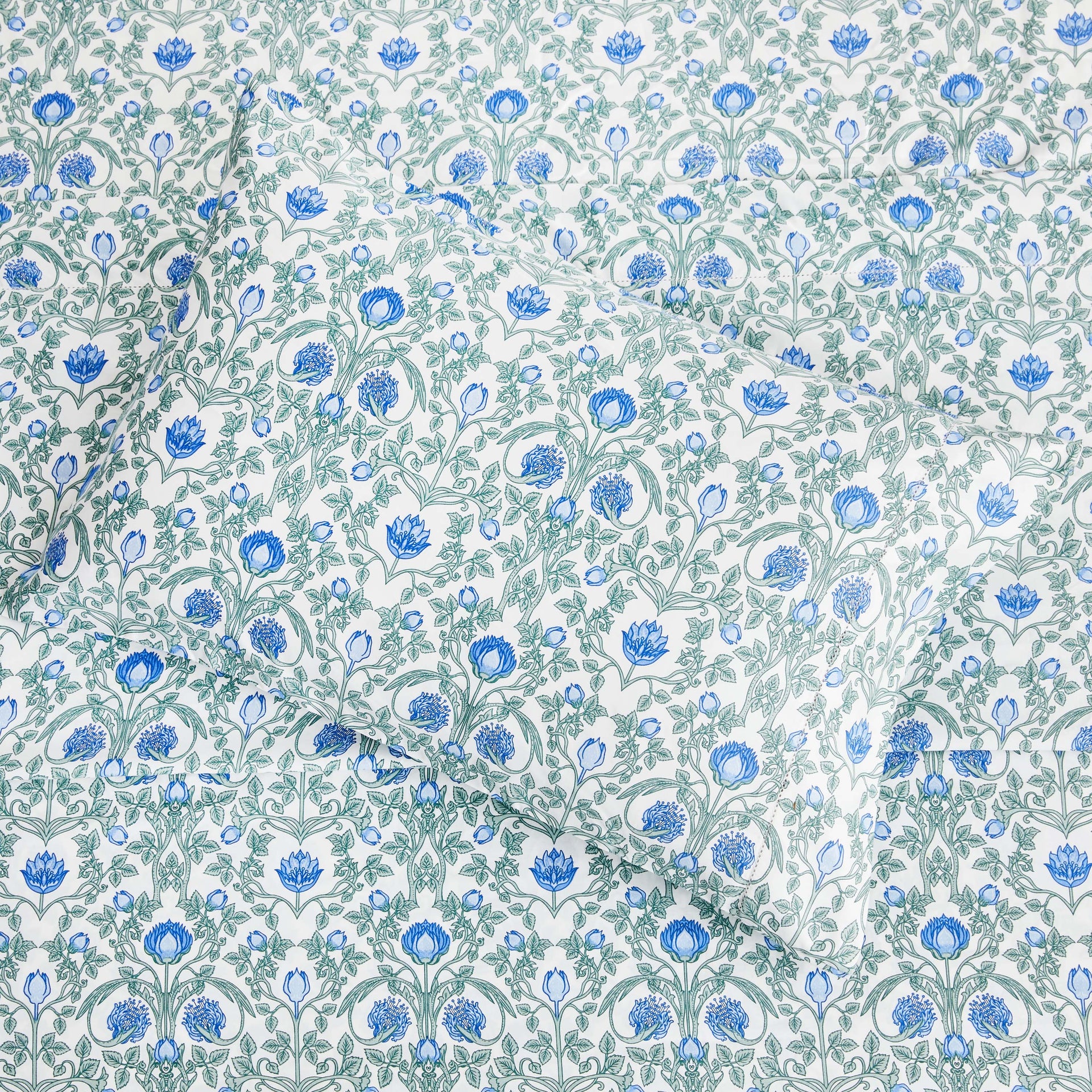 Arts & Crafts Floral Printed Pillowcase Pair