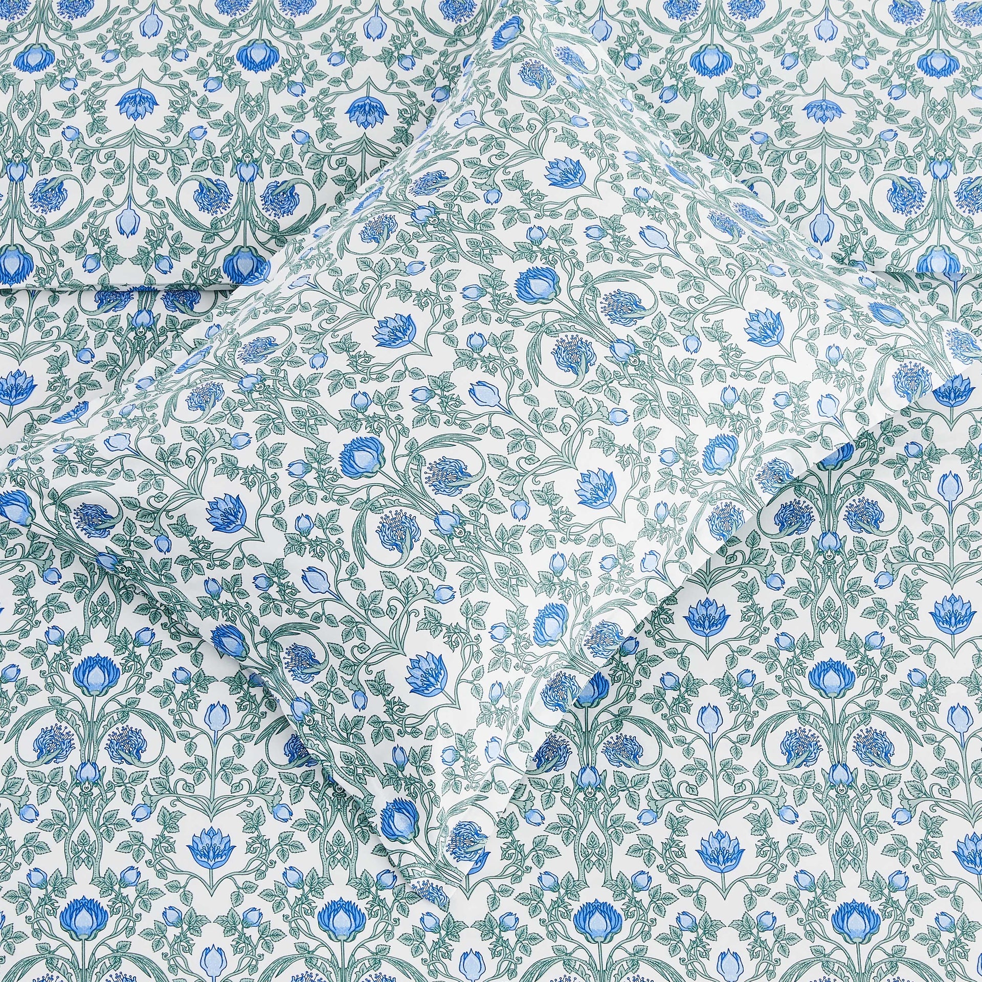 Arts & Crafts Floral Printed Duvet Set