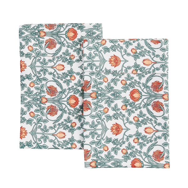 Arts & Crafts Floral Printed Pillowcase Pair