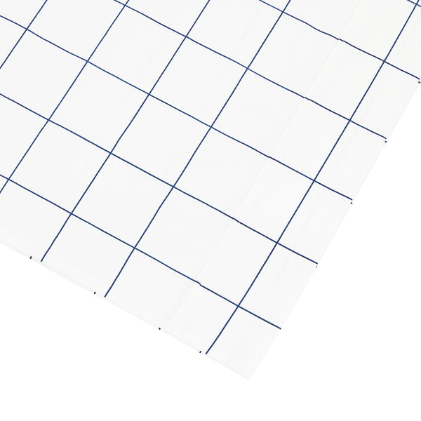 Grid Printed Cotton Percale Pillowcases