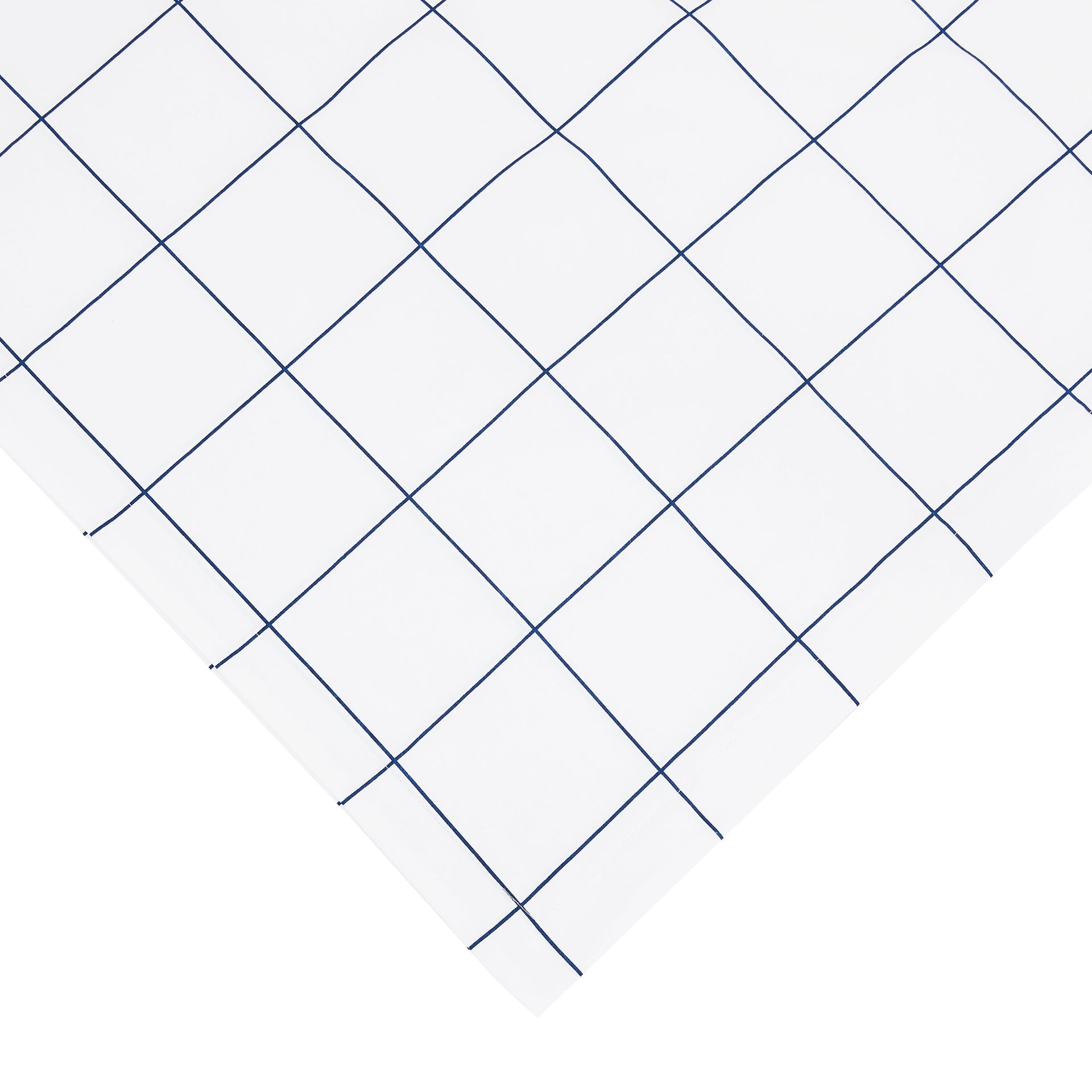 Grid Printed Cotton Percale Duvet Set