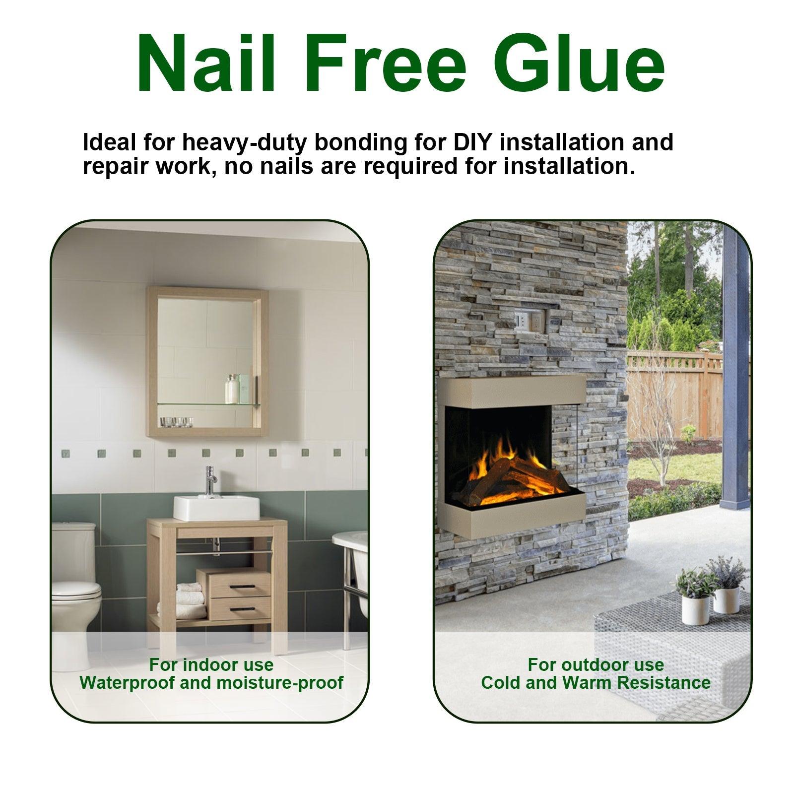 Nail Free Adhesive, Strong Adhesion Fast Drying Metal Plastic Adhesive Glass Adhesive Fast Drying Multi-Functional Adhesive