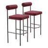 Livorno Barstool (Set of 2) Red & Bronze