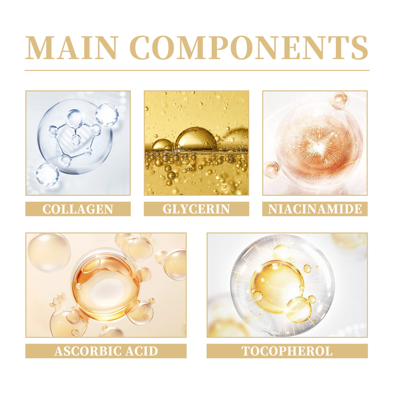 Collagen Face Serum, Moisturizing, Moisturizing And Firming Facial Skin, Cleaning, Anti-Wrinkle, Anti-Aging Eyes