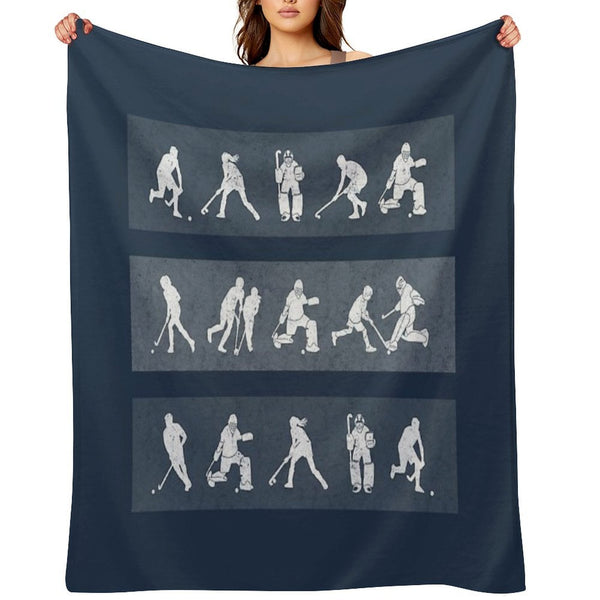Field Hockey Durable Throw Blanket