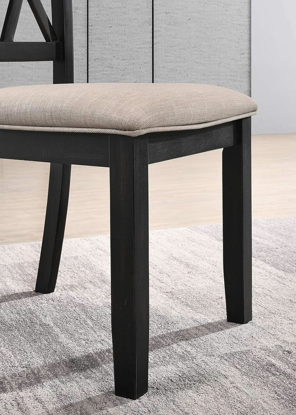 Ebony Five Piece Cross Buck Timbercrafted Dining Set