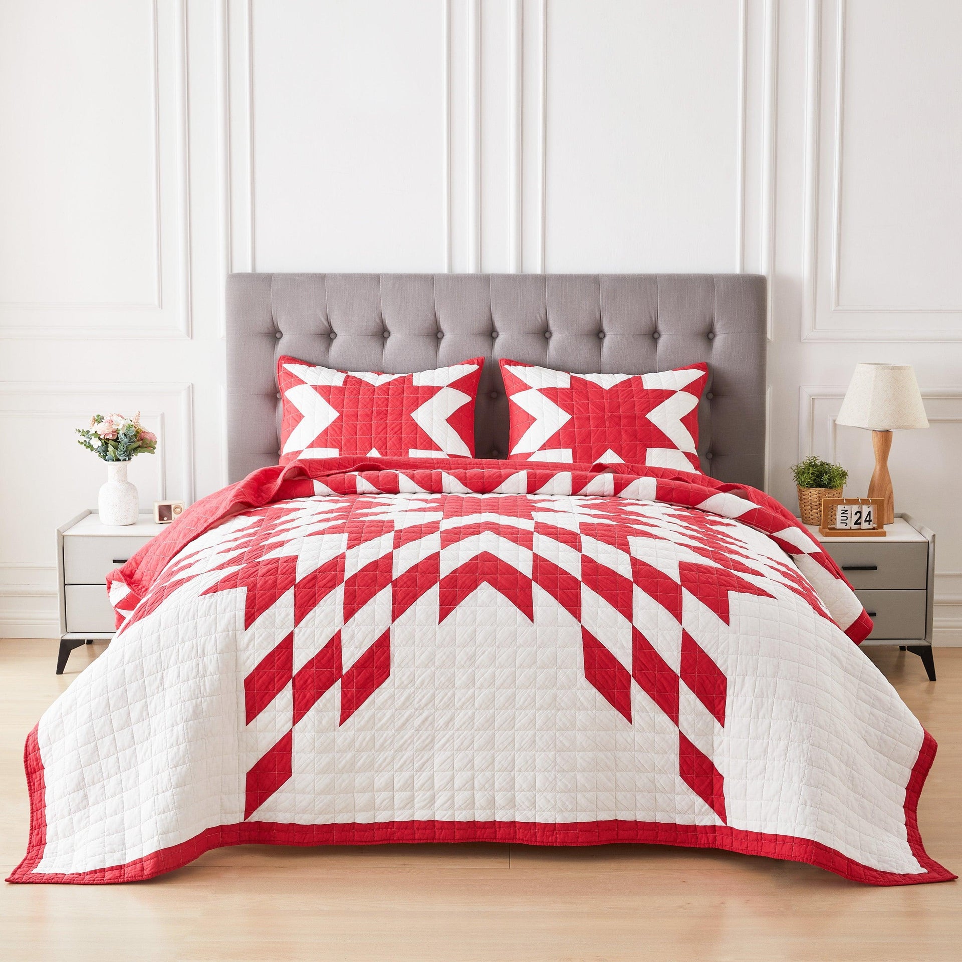 Star Patch Patchwork Cotton Quilt Set