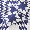 Star Patch Patchwork Cotton Quilt Set - Queen / Navy