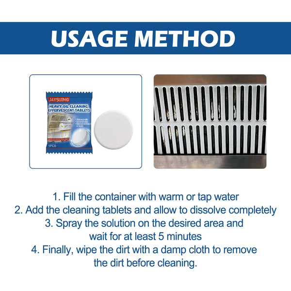 Kitchen Oil Stain Cleaning Tablets Heavy Oil Dirt Stain Cleaning Effervescent Tablets Kitchen Range Hood Cooktop