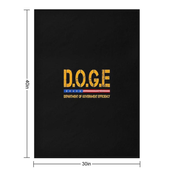Doge D.O.G.E. Department Of Government Efficiency Throw Blanket